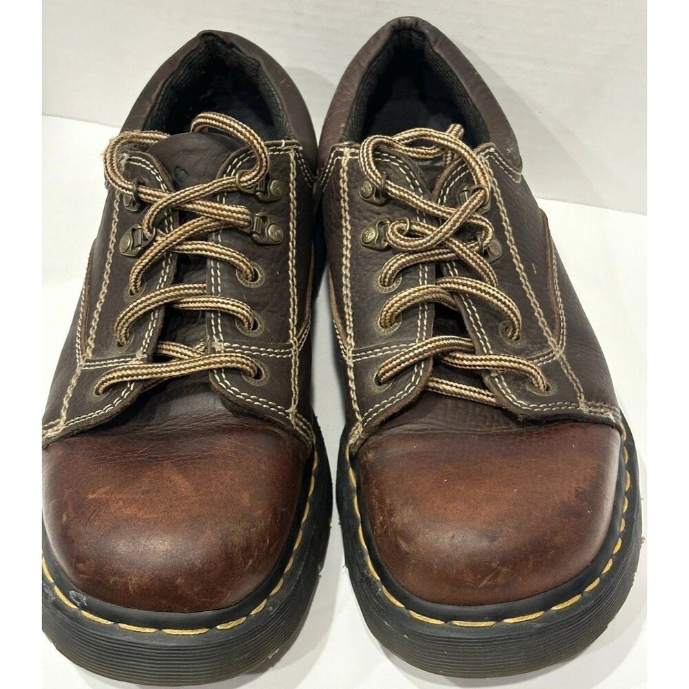 vintage pair of Dr. Martens chunky brown leather oxfords,